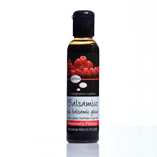 bottle of balsamico raspberry flavour rich balsamic glaze