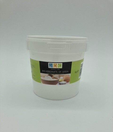 large tub of bicarbonate of soda
