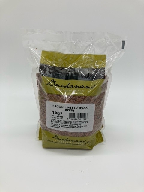 packet of brown linseed seed