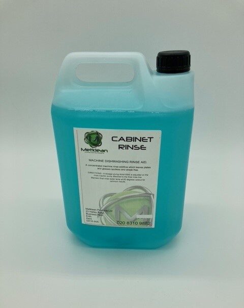 5 litre bottle of cabinet rinse/ dishwasher rinse aid