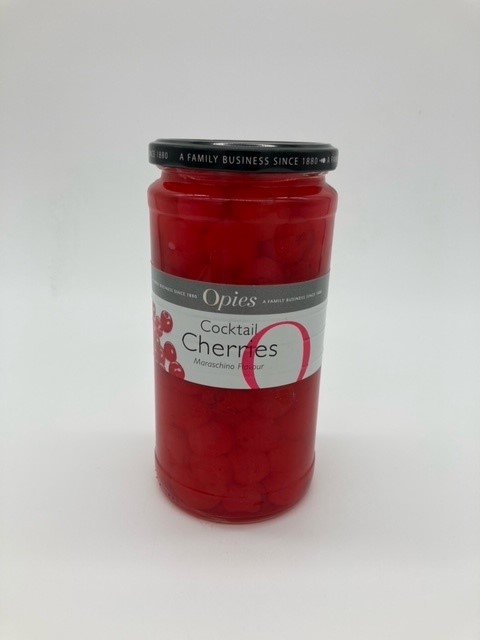 jar of cocktail maraschino cherries