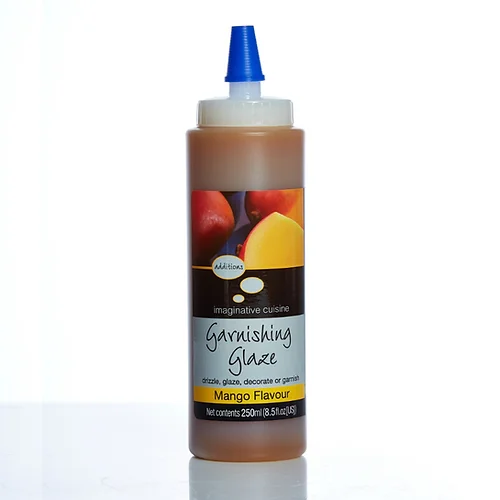 bottle of mango flavour garnishing glaze