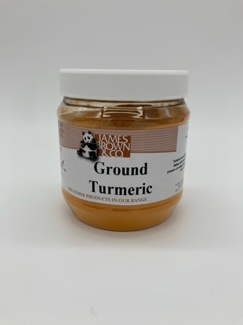 tub of james brown and co ground turmeric