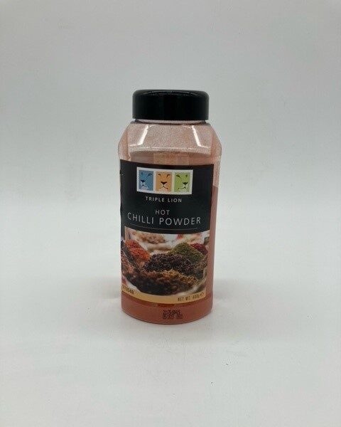bottle of triple lion hot chilli powder