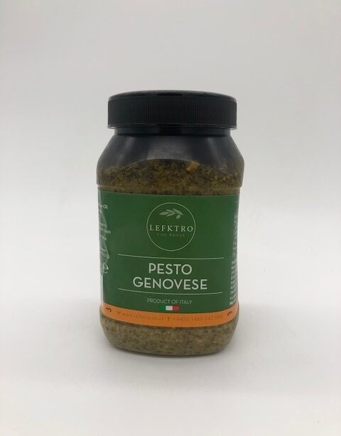 jar of green genovese pesto