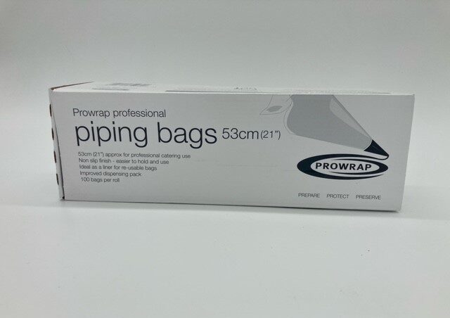 box of piping bags with 100 per roll