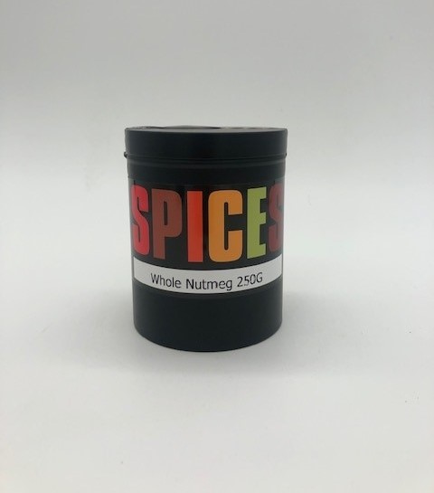 tub of whole nutmeg