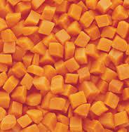 diced prepared carrots