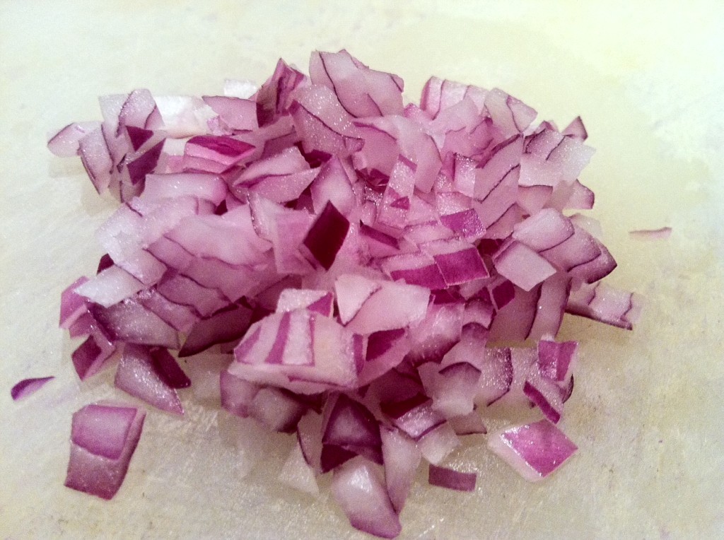 diced red onion