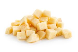 prepared diced swede