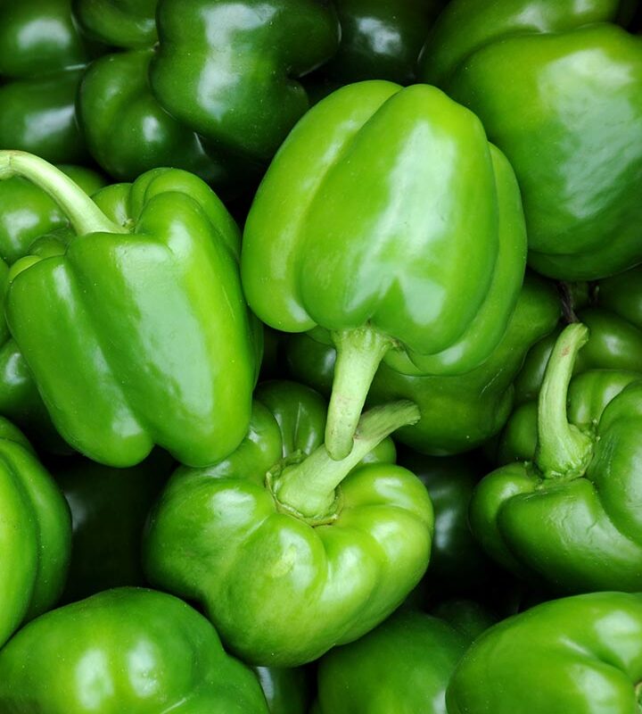 pile of fresh green peppers
