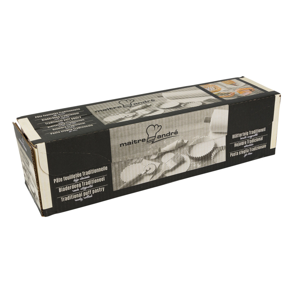 packet of maitre andre chilled ready made puff pastry