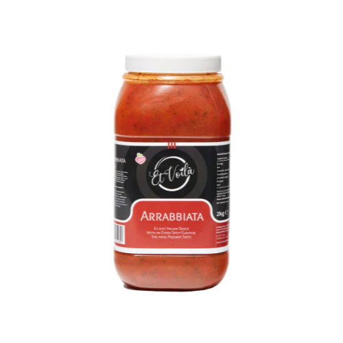 catering size jar of et voila arrabiatta pasat sauce