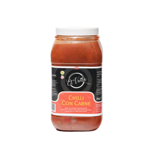 catering size jar of et voila chilli con carne sauce